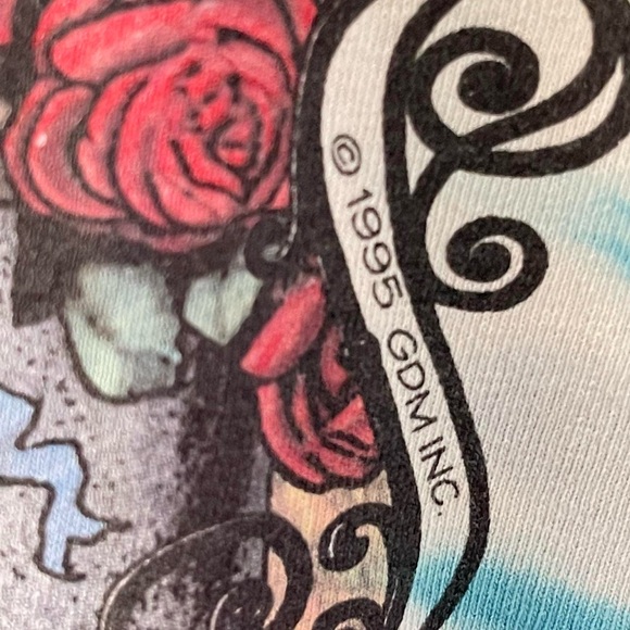 Vintage Grateful Dead Bertha Liquid Blue Tie Dye Long Sleeve T-shirt - Picture 4 of 6